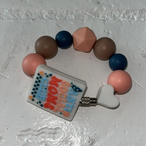 New Stanley Tumbler Cup Handle Charm Anti Social Moms Club Accessory Luggage Tag - Picture 7 of 11